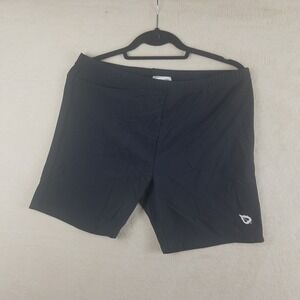 Baleaf Mens Black Athletic Training Shorts Size 2XL Drawstring Shiny Spandex